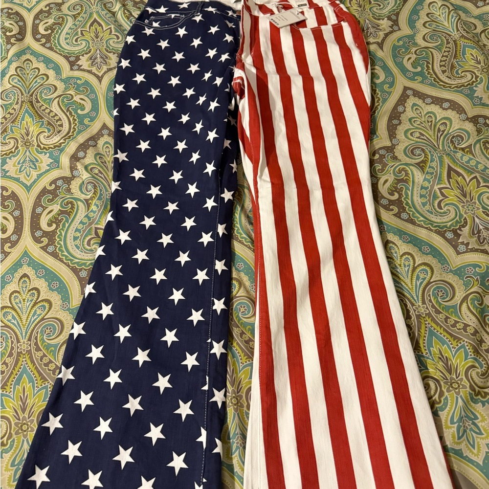 Patriotic Stars and Stripes Kids Bottoms